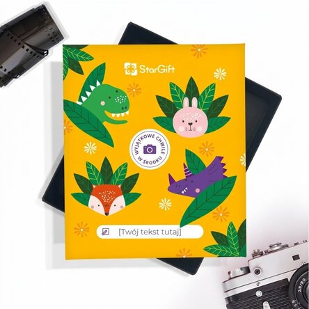 Pudełko z pamiątkami – 32 zdjęcia z dedykacją – model premium Kids