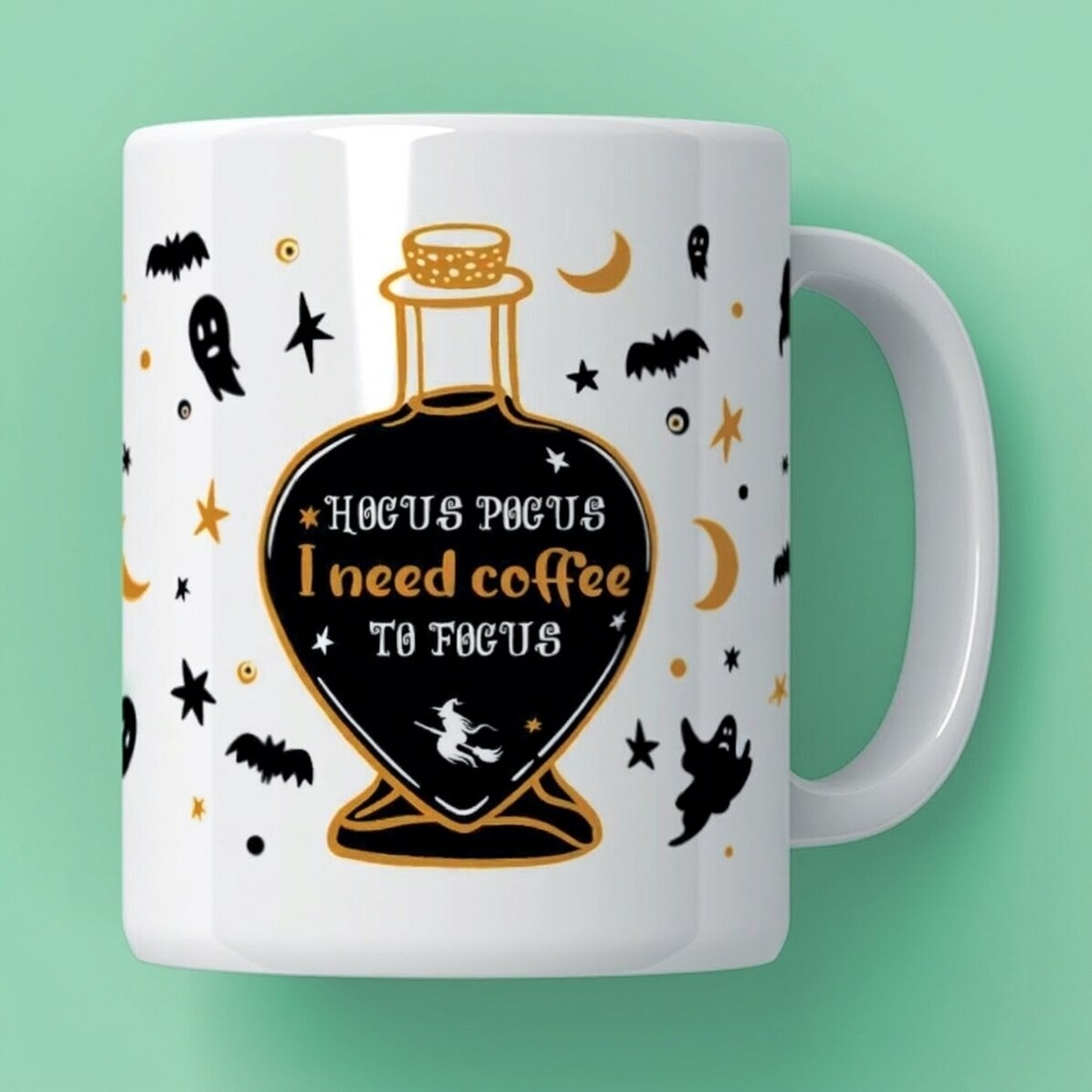 Spersonalizowany kubek z napisem na Halloween – Hocus Pocus