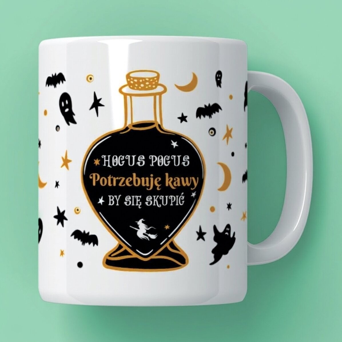 Spersonalizowany kubek z napisem na Halloween – Hocus Pocus