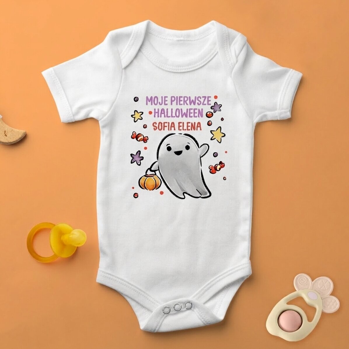 Body dla dzieci z imieniem – Pierwsze Halloween