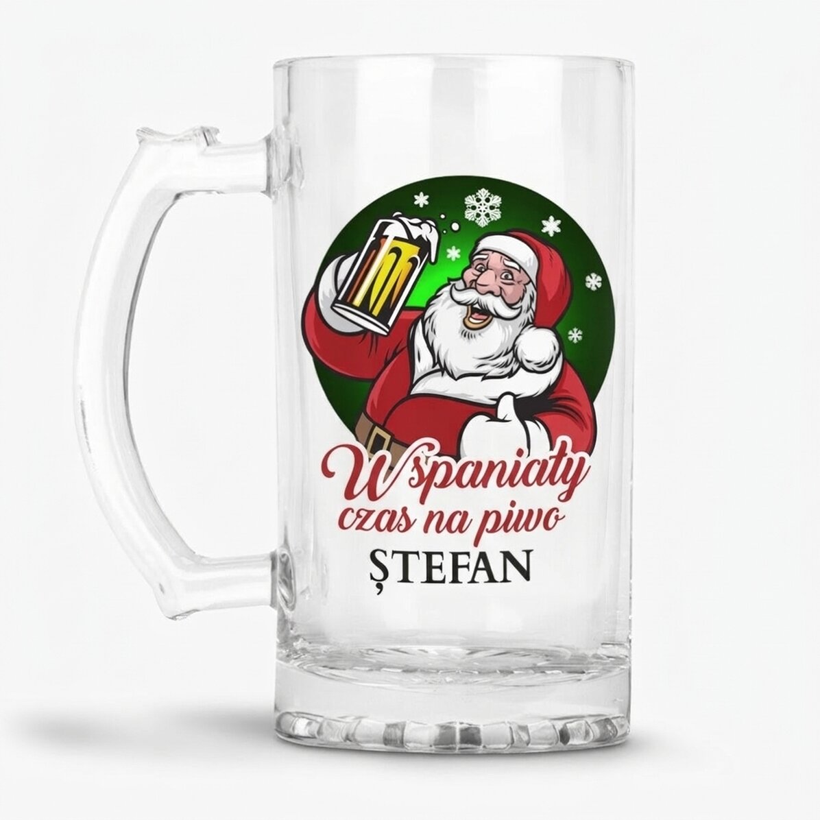 Kufel do piwa z indywidualnym napisem – „Wonderful time for a beer”