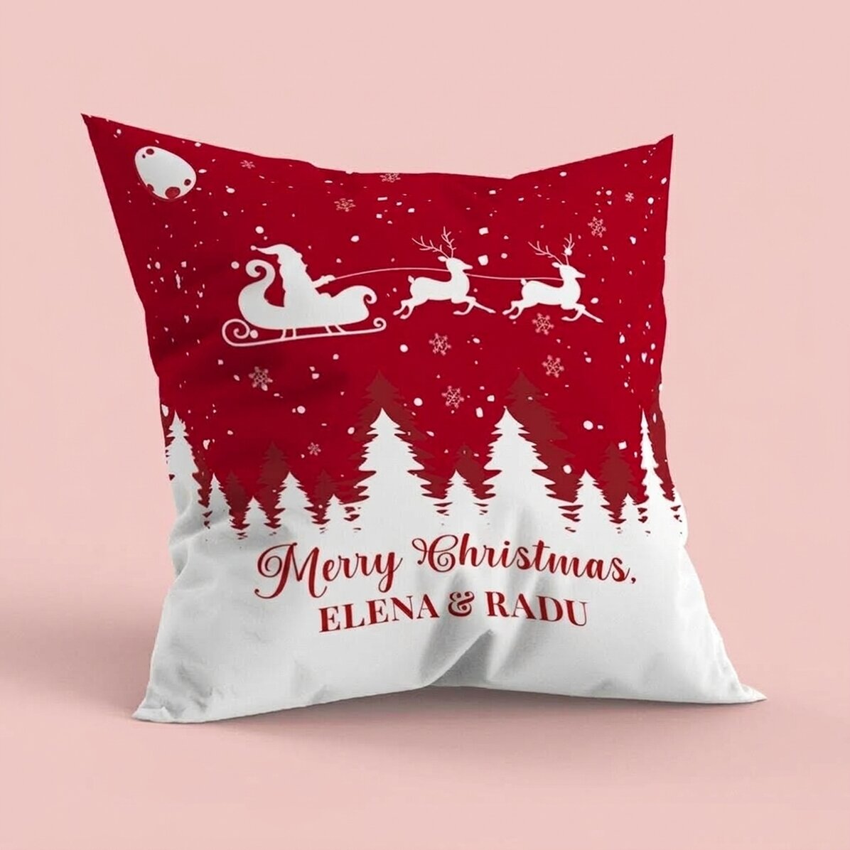 Spersonalizowana poduszka z napisem – Christmas