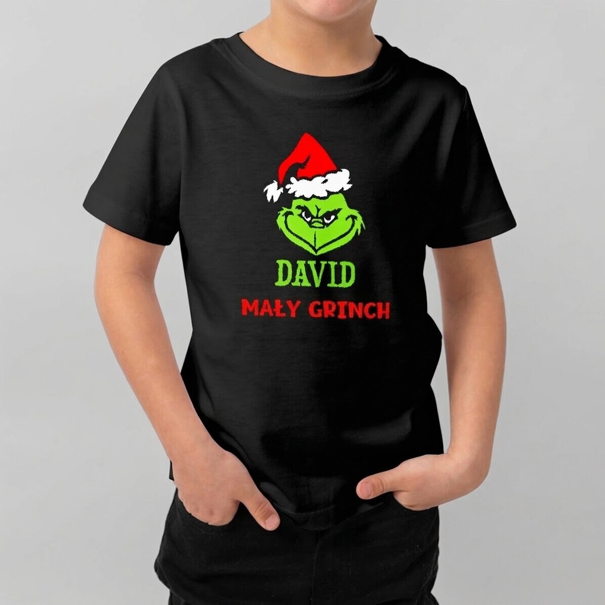 Bawełniana koszulka dla dzieci z nadrukiem – Grinch
