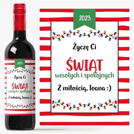 Wino z indywidualnym napisem – Christmas spirit