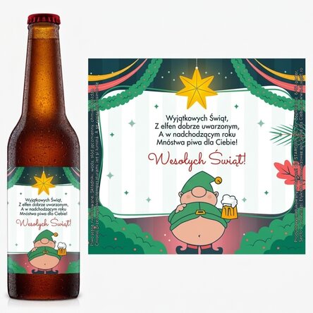 Piwo z indywidualnym napisem – Elf piwowar