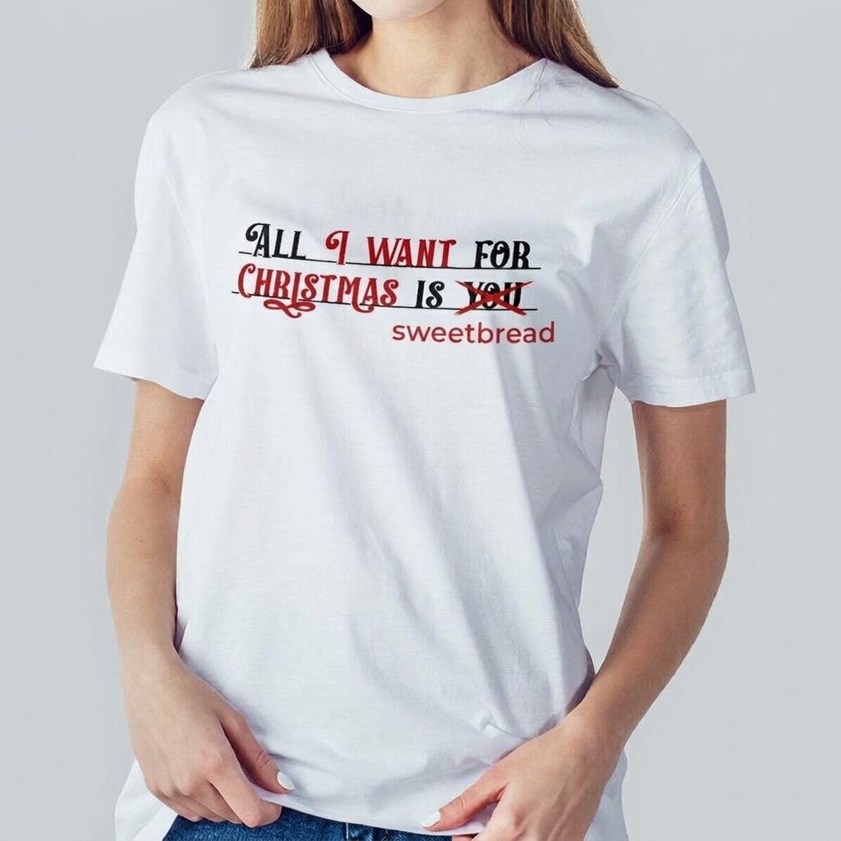 Koszulka bawełniana z nadrukiem – „All I want for Christmas”