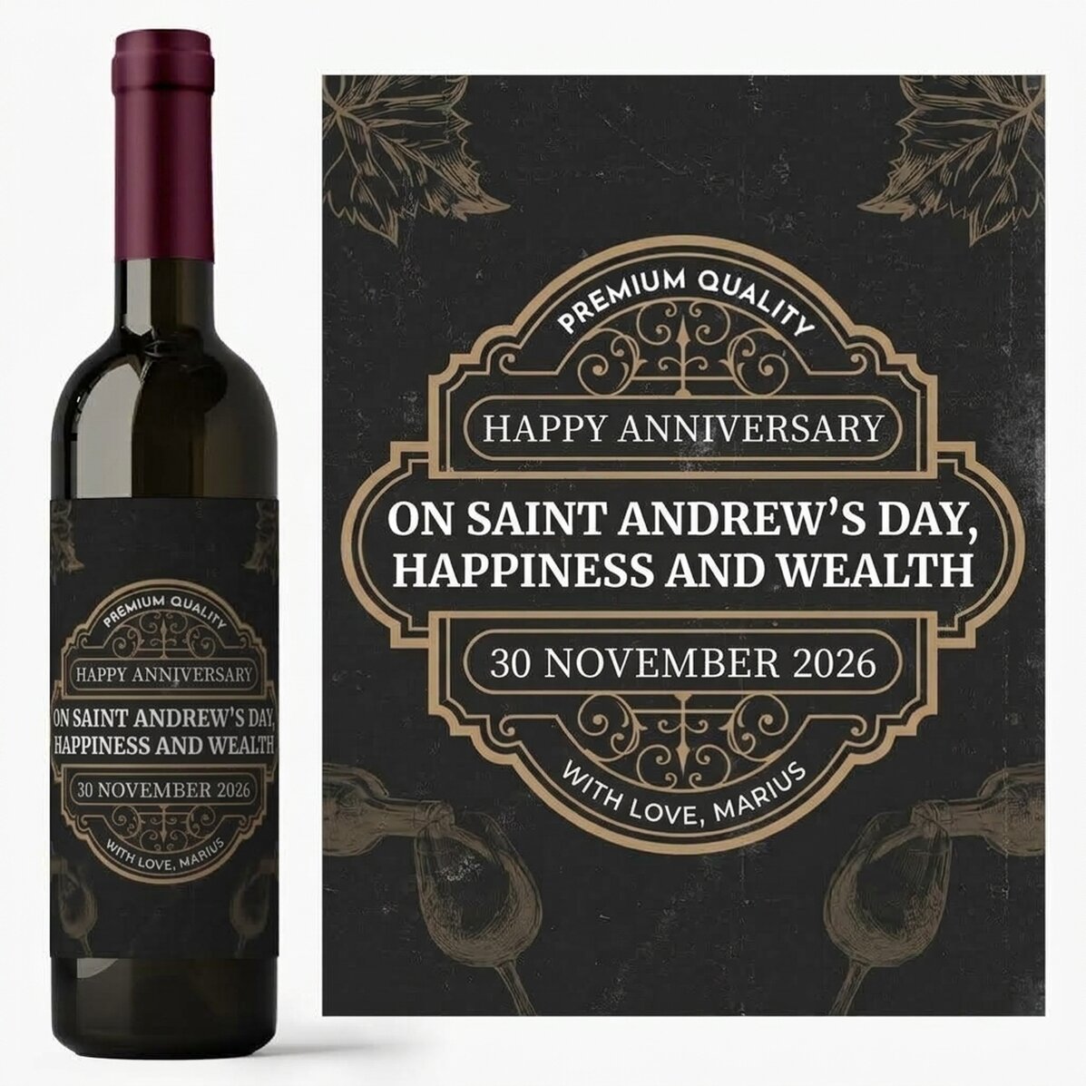 Wino z indywidualnym napisem – Vintage Wine