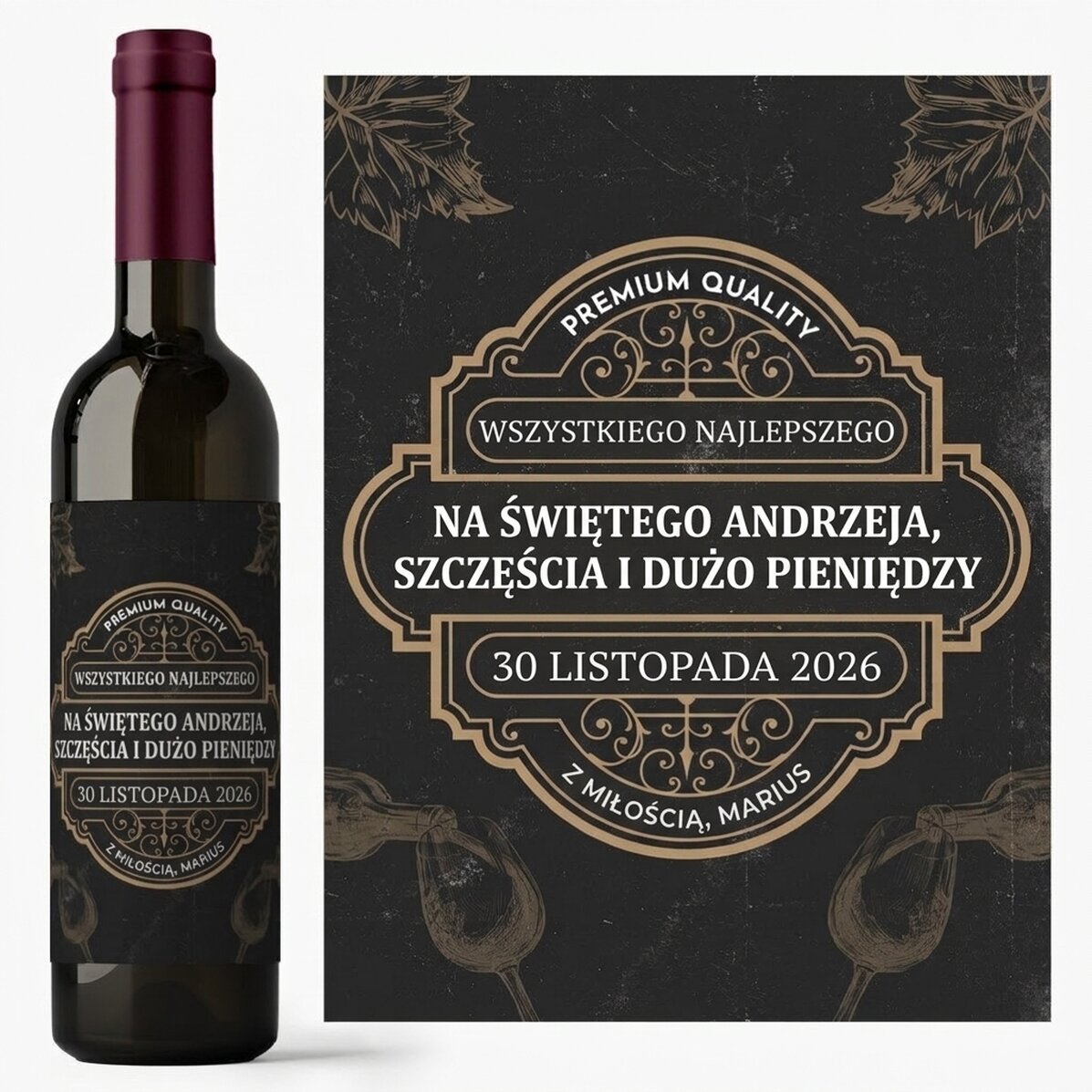 Wino z indywidualnym napisem – Vintage Wine