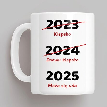 Spersonalizowany kubek z napisem – Lepszy Nowy Rok