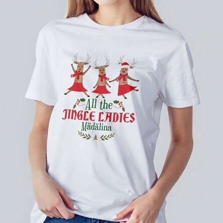 Koszulka bawełniana z nadrukiem – All the Jingle Ladies