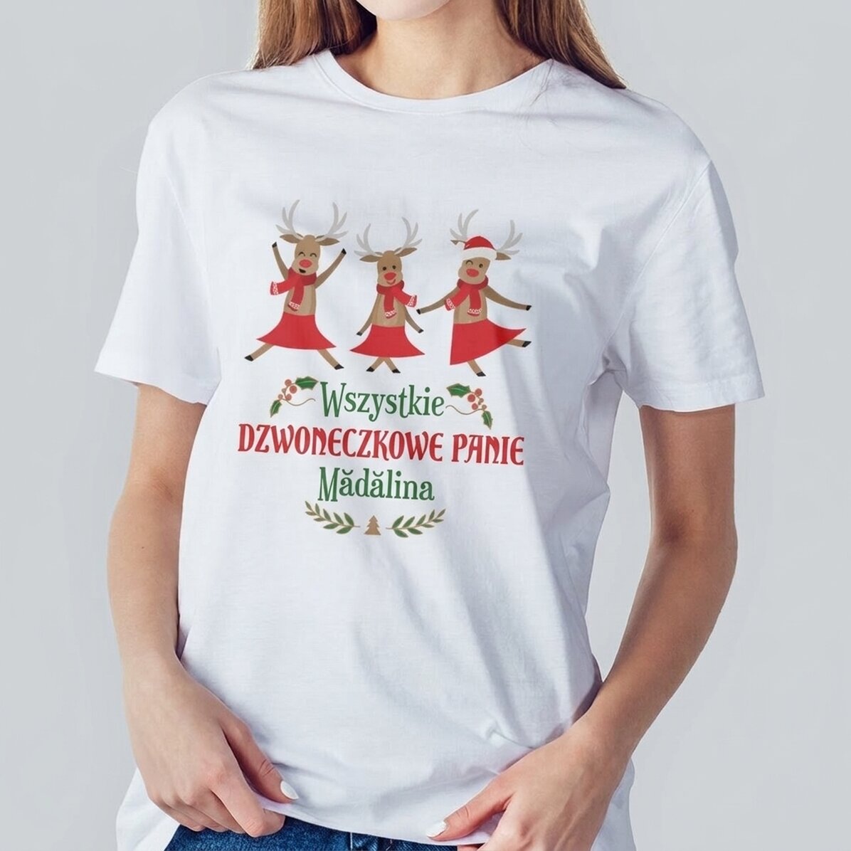 Koszulka bawełniana z nadrukiem – All the Jingle Ladies