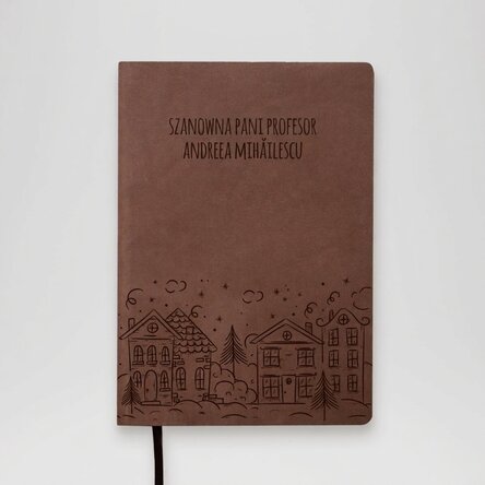 Spersonalizowany skórzany notes z napisem – Notatki