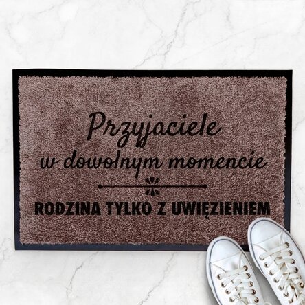 Spersonalizowana wycieraczka do wnętrz – Przyjaciele zawsze mile widziani