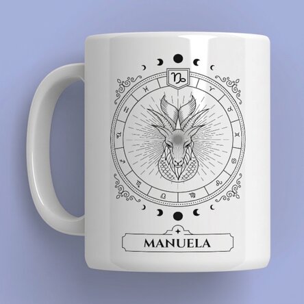Spersonalizowany kubek z imieniem i znakiem zodiaku – Koziorożec