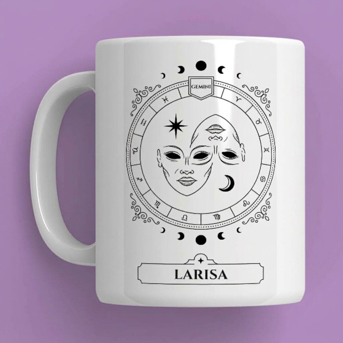 Spersonalizowany kubek z imieniem i znakiem zodiaku – Bliźnięta