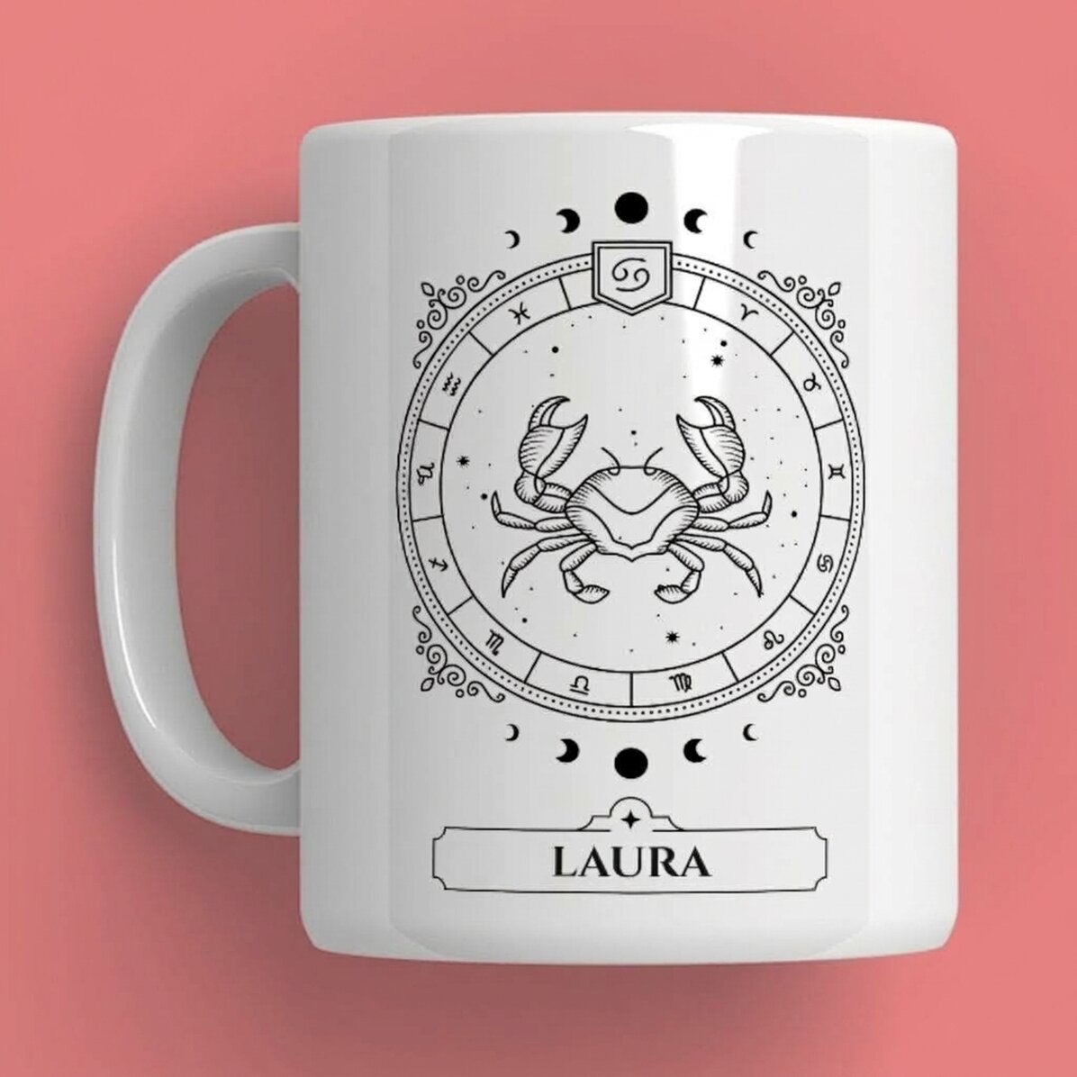 Spersonalizowany kubek z imieniem i znakiem zodiaku – Rak
