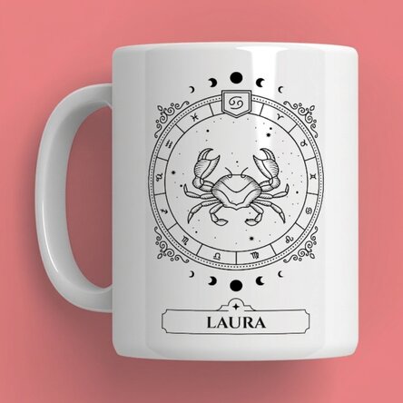 Spersonalizowany kubek z imieniem i znakiem zodiaku – Rak