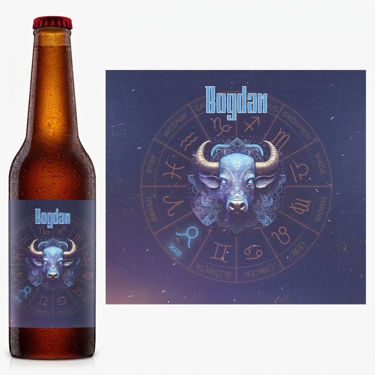 Piwo z imieniem i znakiem zodiaku – Byk