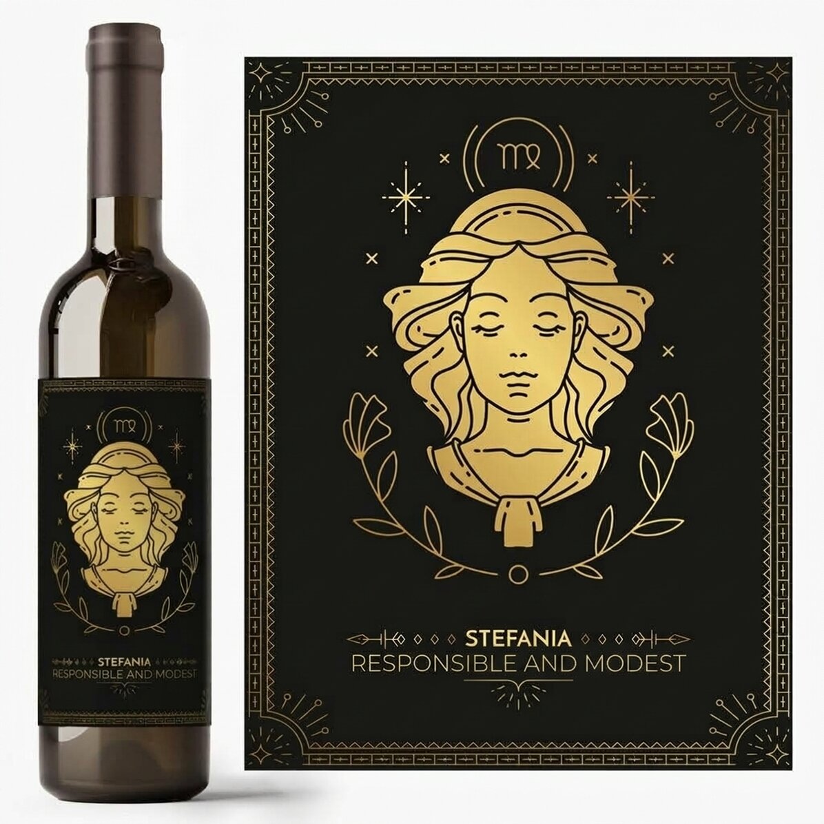 Wino z indywidualnym nadrukiem i znakiem zodiaku – Panna