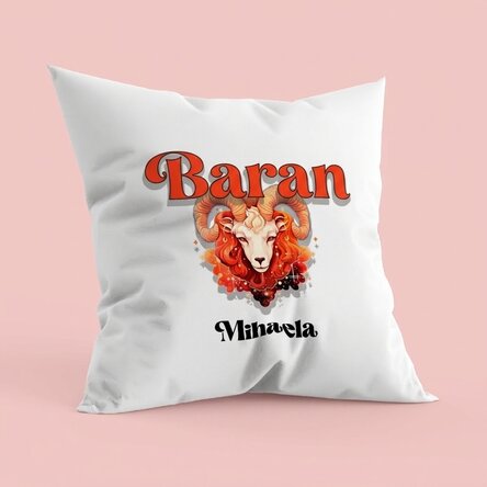 Poduszka z imieniem i znakiem zodiaku – Baran