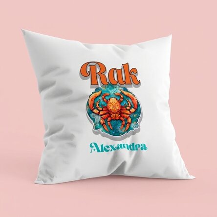 Poduszka z imieniem i znakiem zodiaku – Rak
