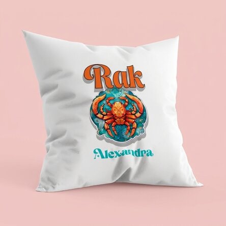 Poduszka z imieniem i znakiem zodiaku – Rak