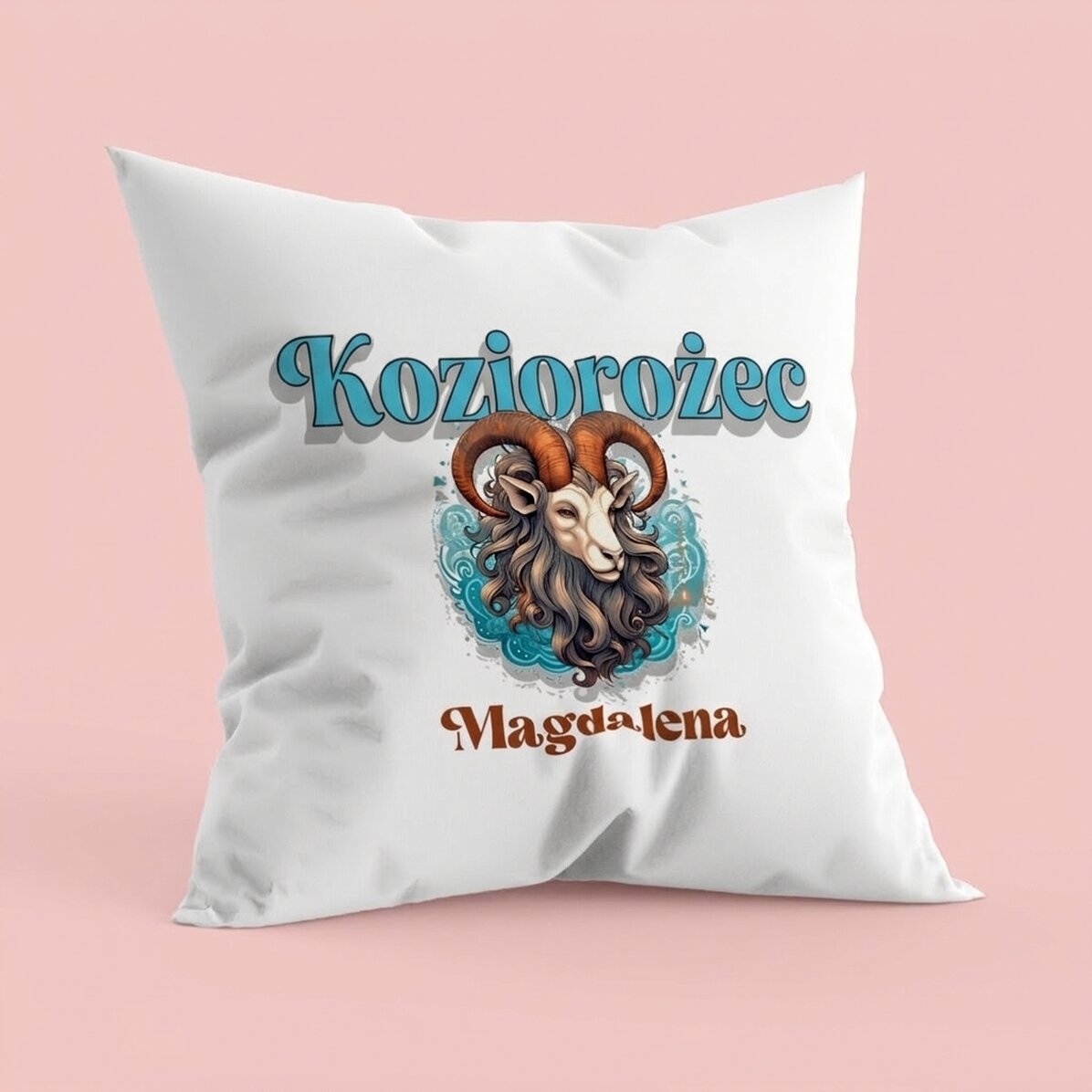 Poduszka z imieniem i znakiem zodiaku – Koziorożec