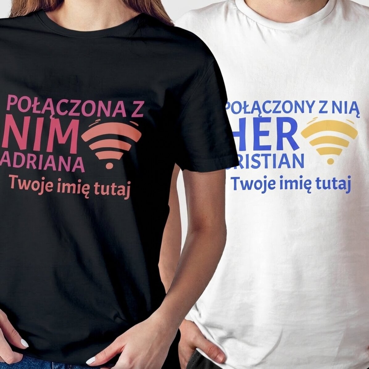Bawełniana koszulka z nadrukiem – Connected to