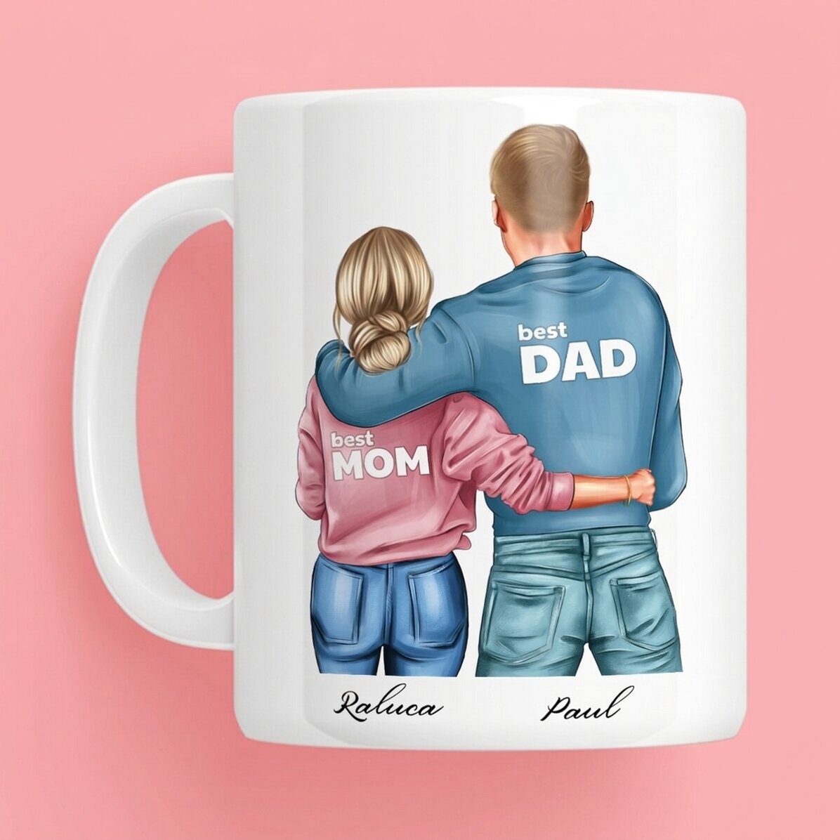 Spersonalizowany kubek z imieniem – Mom & Dad