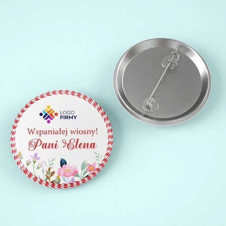 Spersonalizowana plakietka z logo, imieniem i napisem