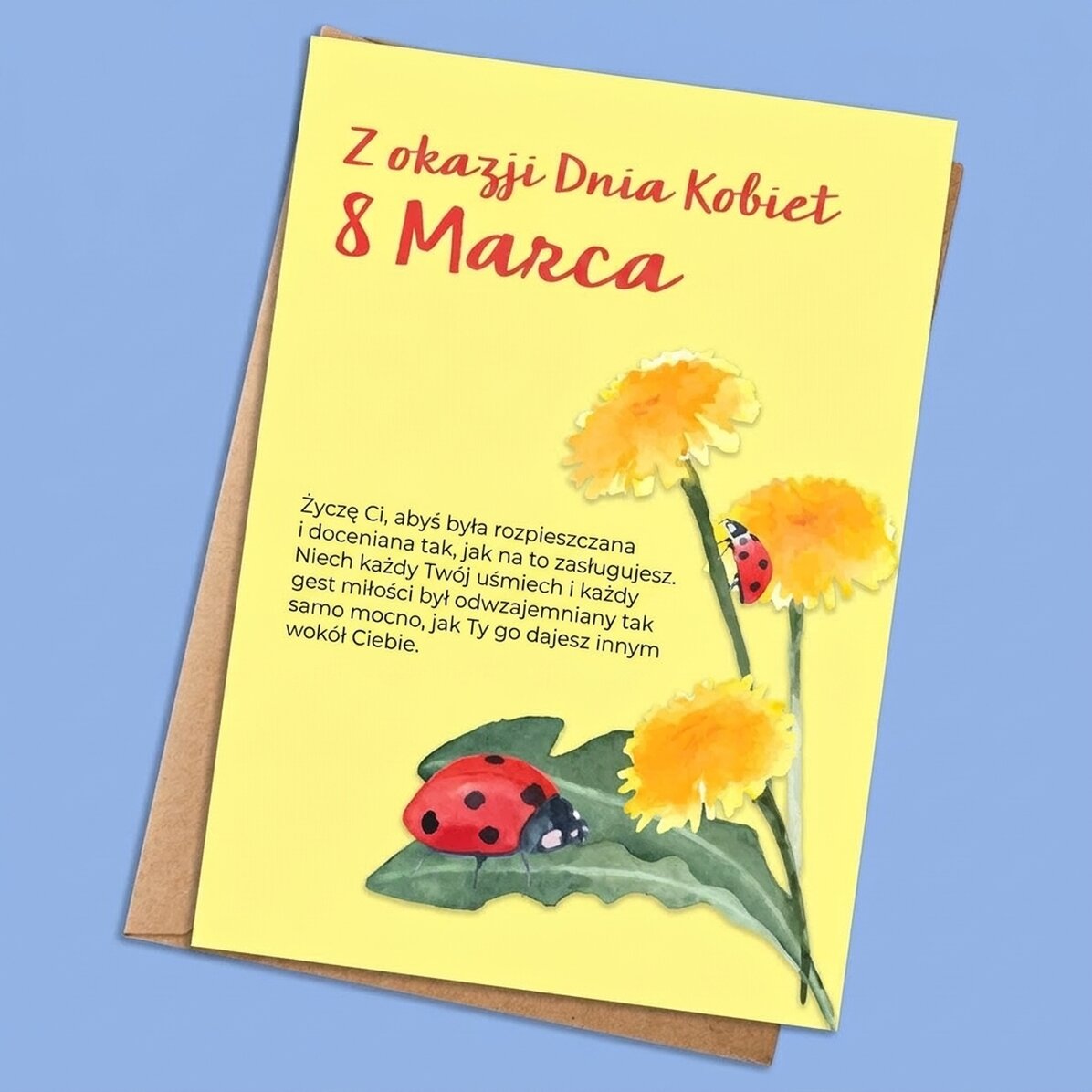Spersonalizowana kartka z napisem – Biedronki
