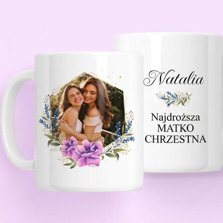 Spersonalizowany kubek ze zdjęciem i napisem – Najdroższa
