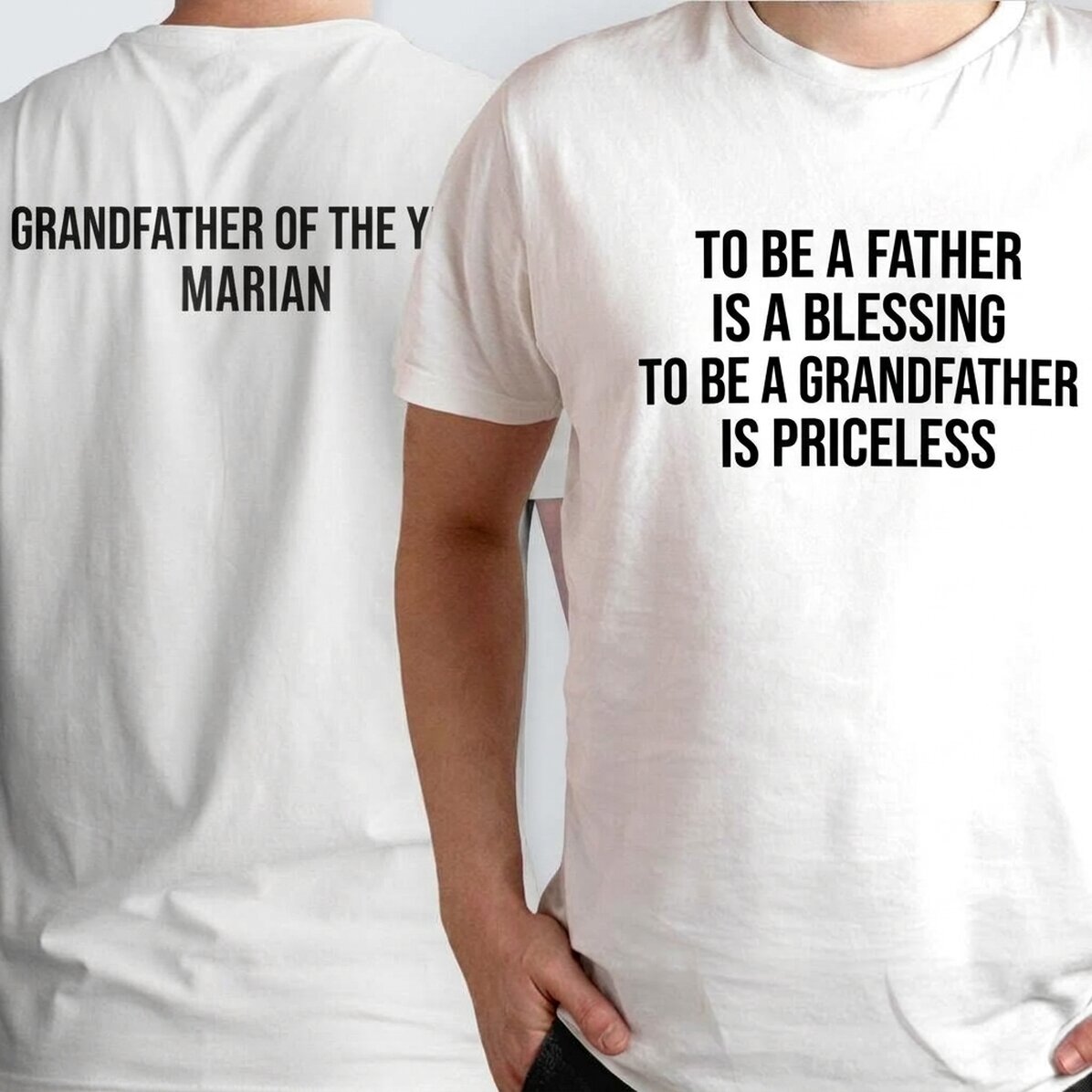 Custom cotton T-shirt with text on both sides