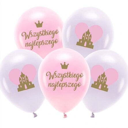 Zestaw 5 balonów – Birthday Pink