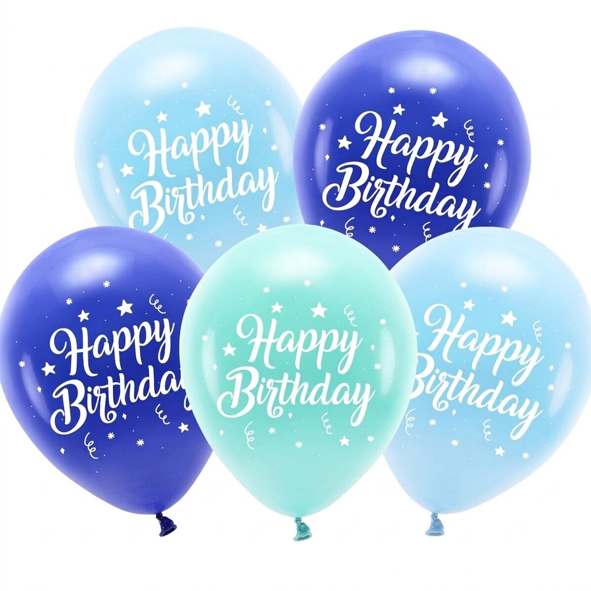 Zestaw 5 balonów – Birthday Blue