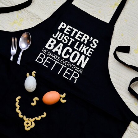 Customised bacon apron