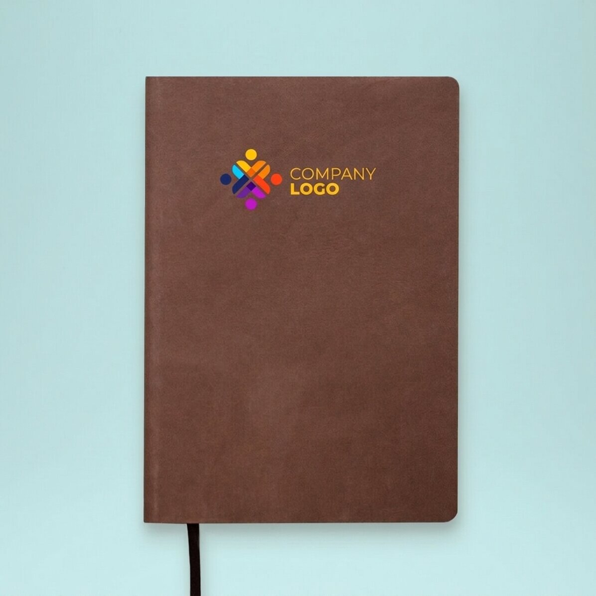 Spersonalizowany, kolorowy notes skórzany z logo