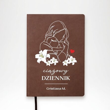 Spersonalizowany terminarz z tekstem – Dziennik ciąży