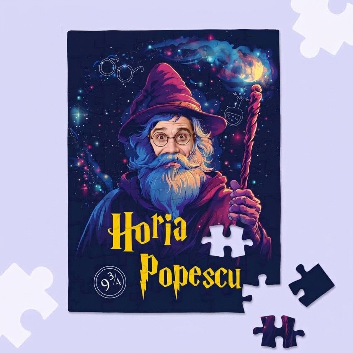 Spersonalizowana układanka ze zdjęciem i tekstem – Wizard