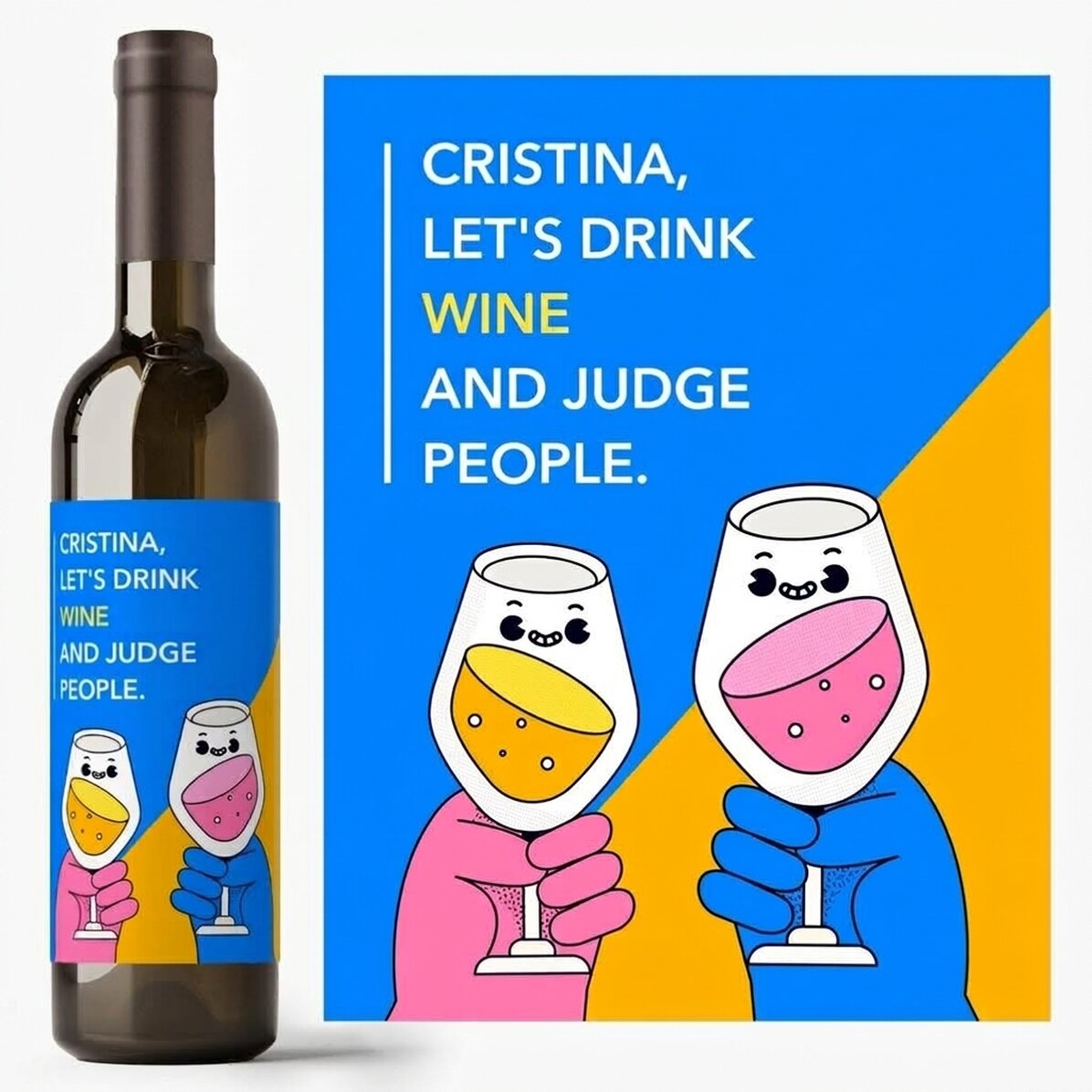 Wino z indywidualnym napisem – wino