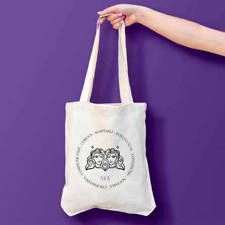 Spersonalizowana torba z napisem – znak zodiaku Bliźnięta