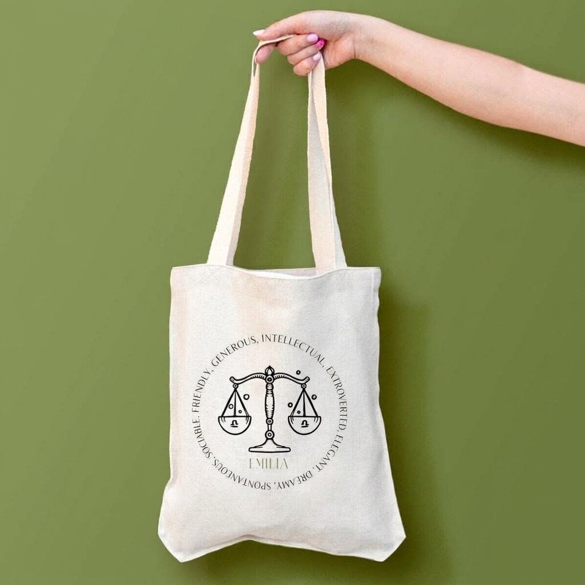 Spersonalizowana torba z napisem – znak zodiaku Waga
