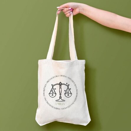 Spersonalizowana torba z napisem – znak zodiaku Waga
