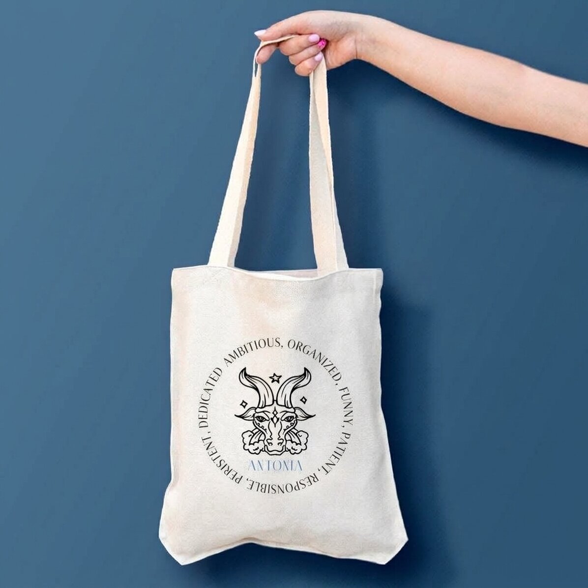 Spersonalizowana torba z napisem – znak zodiaku Koziorożec