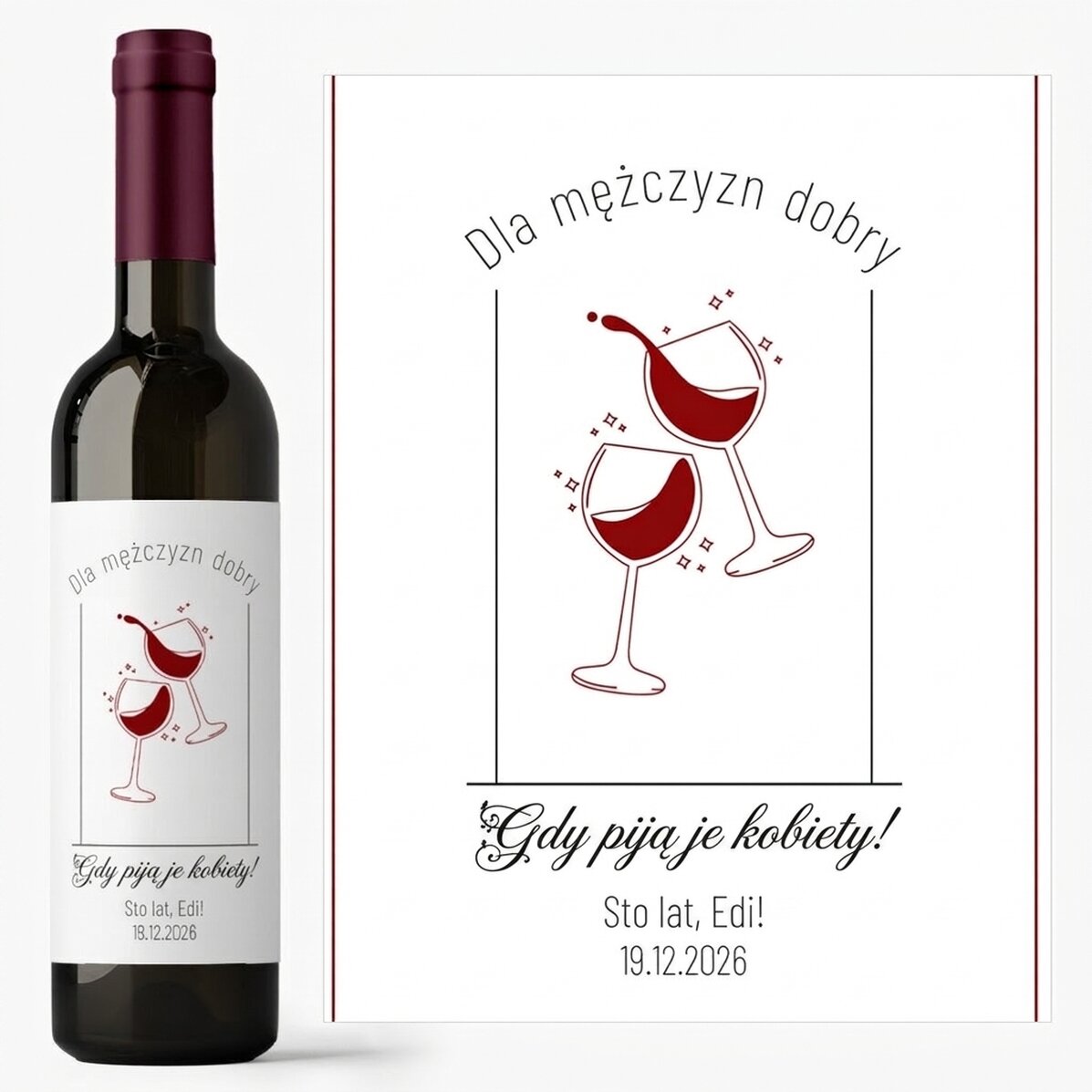 Wino z indywidualnym napisem – idealne dla mężczyzn