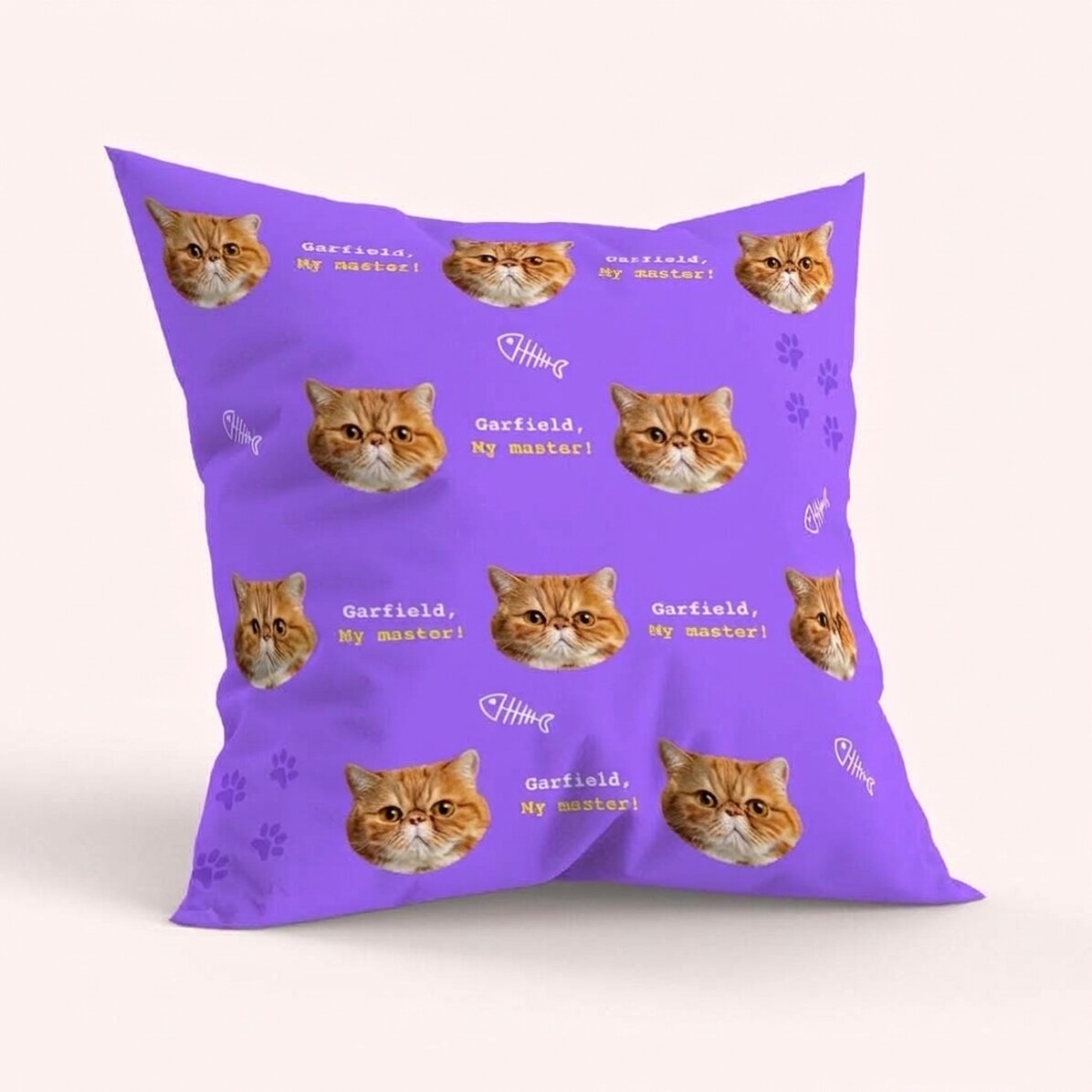 Spersonalizowana poduszka z 10 zdjęciami po obu stronach – Cat