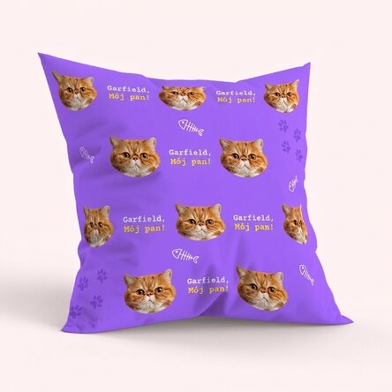 Spersonalizowana poduszka z 10 zdjęciami po obu stronach – Cat