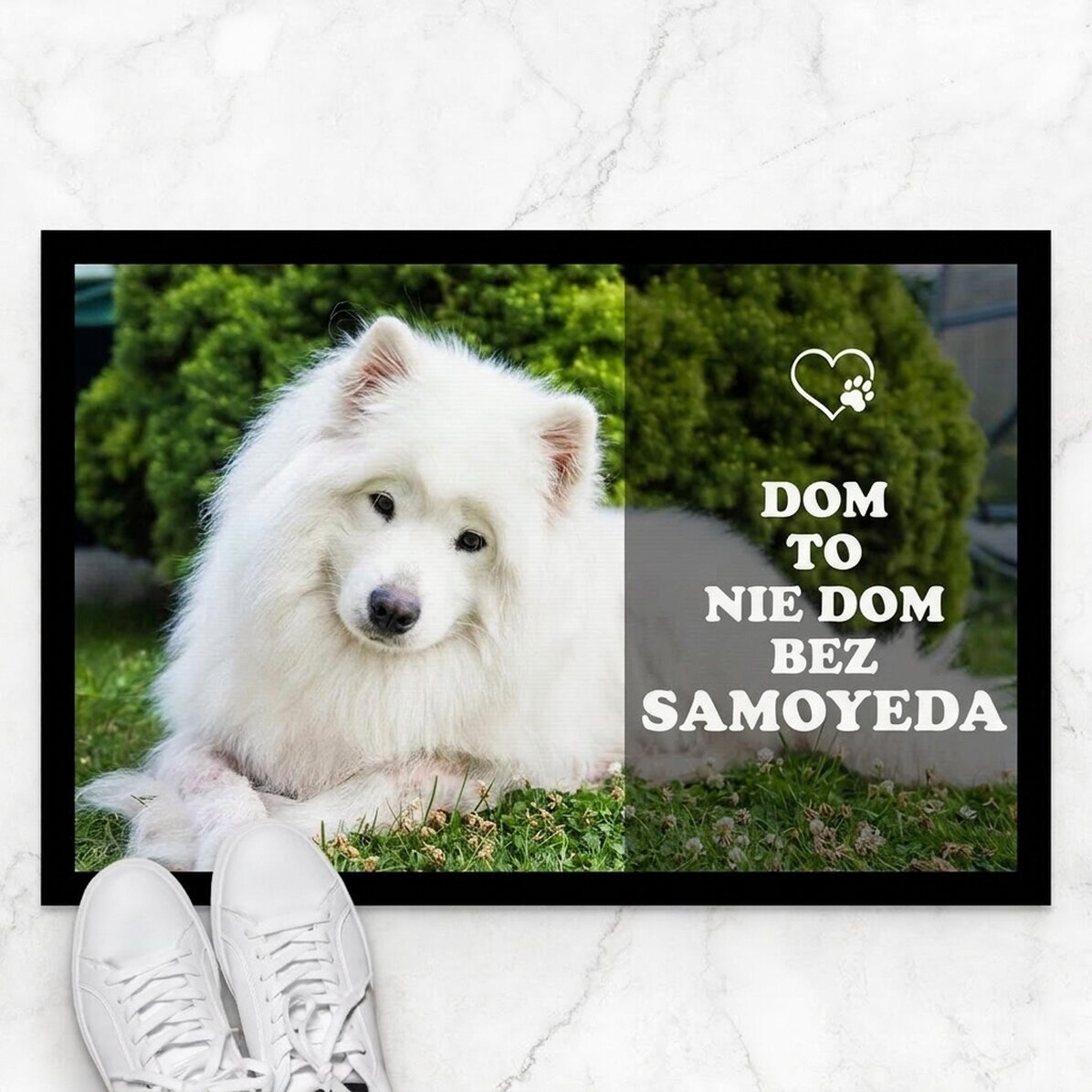 Spersonalizowana wycieraczka z fotografią i napisem – Czworonożny przyjaciel
