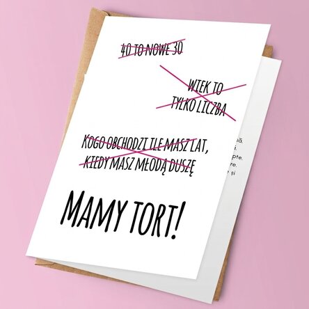 Spersonalizowana kartka z napisem – MAMY TORT!