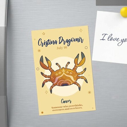 Spersonalizowany magnes 10 x 15 cm z napisem – znak zodiaku Rak